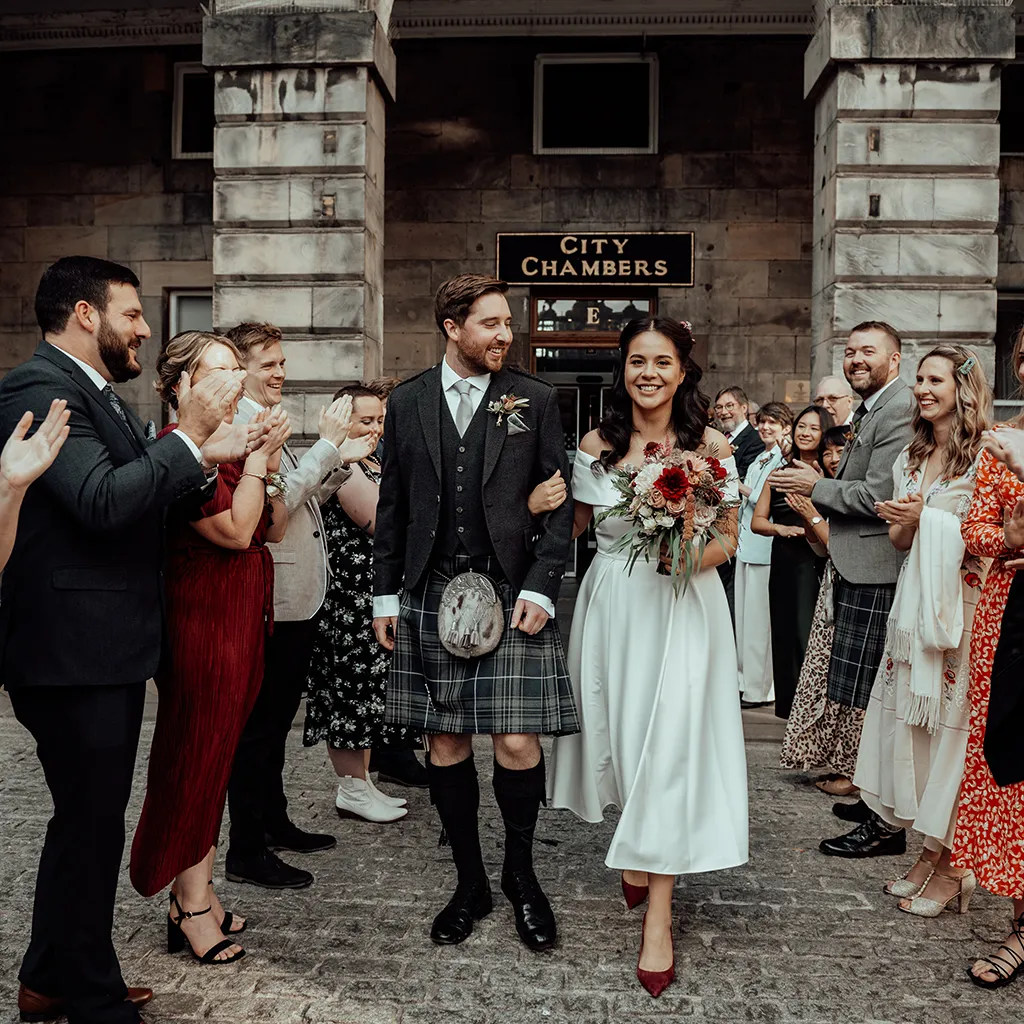 Just married, Bride and groom. 