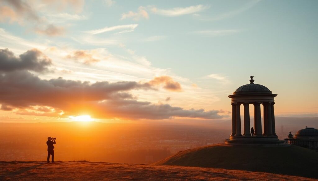 Calton Hill light conditions