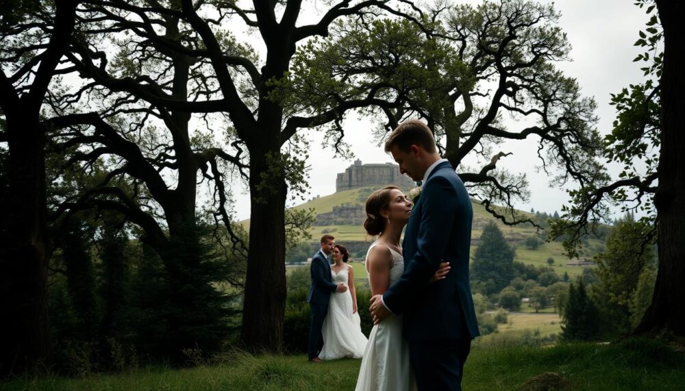 how to get stunning wedding shots on Blackford Hill