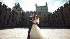 when to take wedding photos at Edinburgh Castle