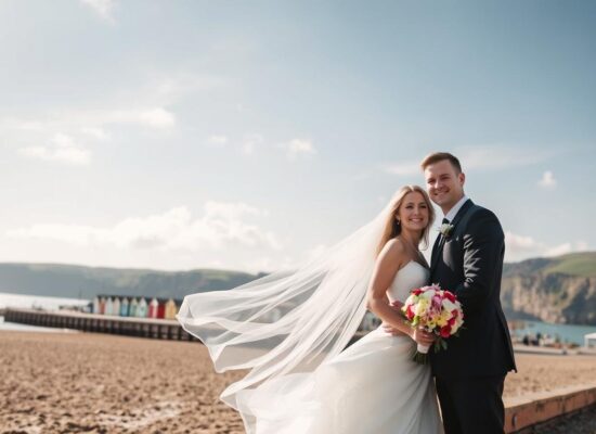 where to capture wedding photos at Portobello Beach