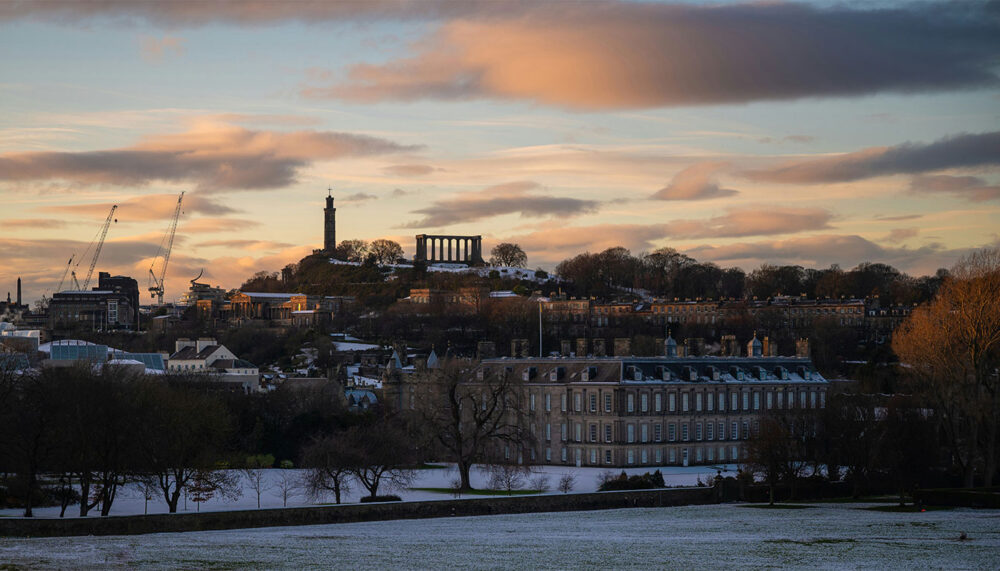 where to take wedding photos at Calton Hill