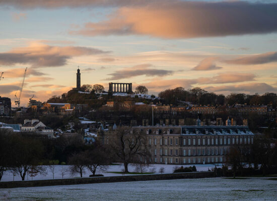where to take wedding photos at Calton Hill