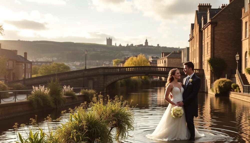 where to take wedding photos in Stockbridge Edinburgh