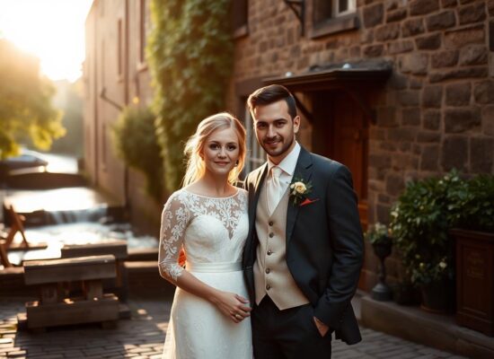 where to take wedding portraits in Dean Village