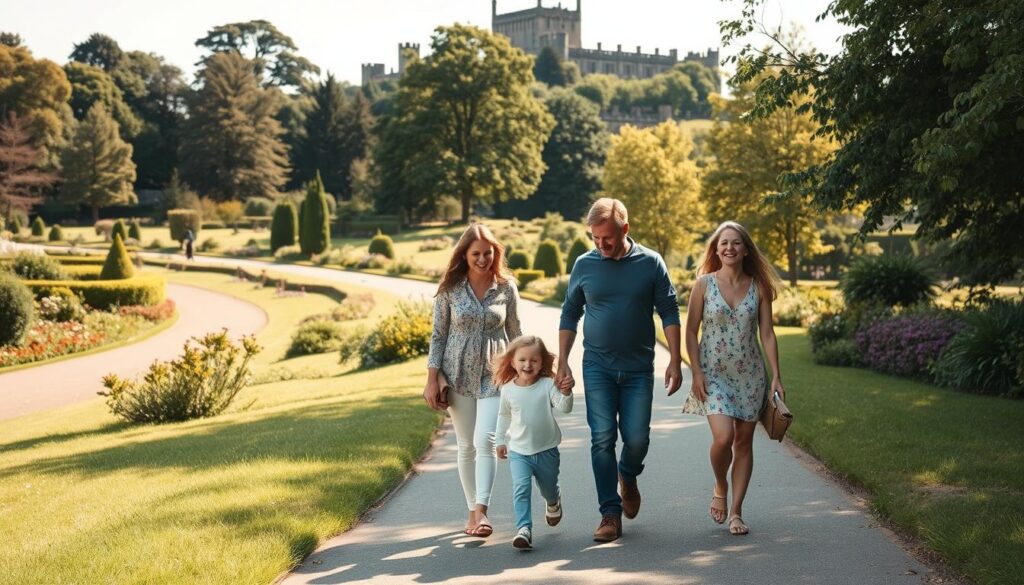 Candid family moments in Princes Street Gardens