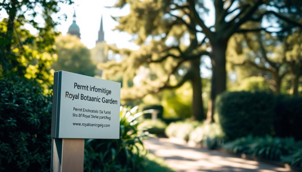 Royal Botanic Garden photography permits