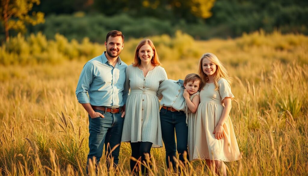 family outfit coordination for photography
