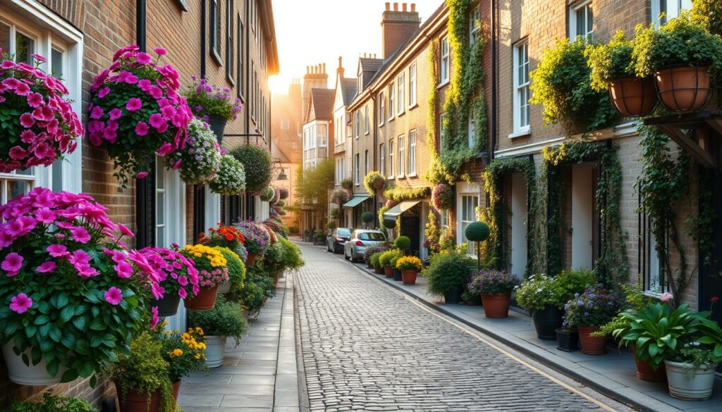 Circus Lane floral displays