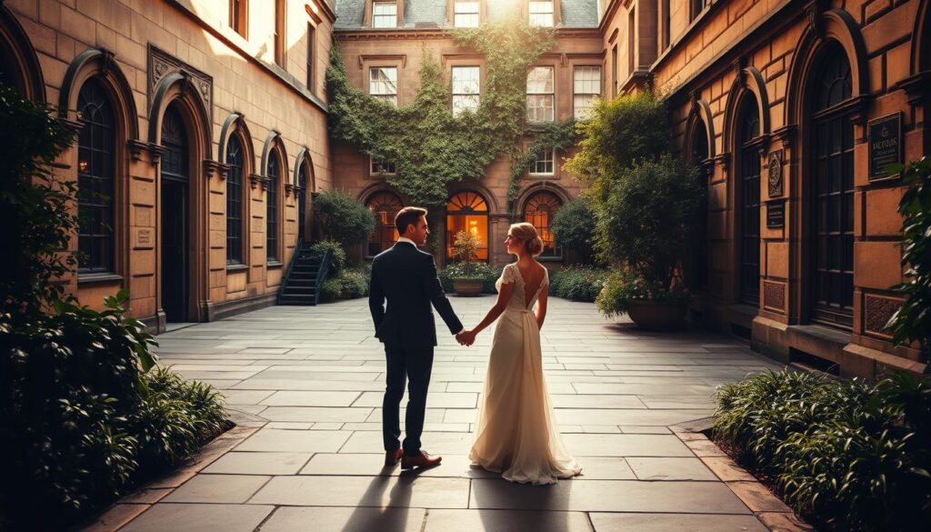 creative wedding photography locations Edinburgh