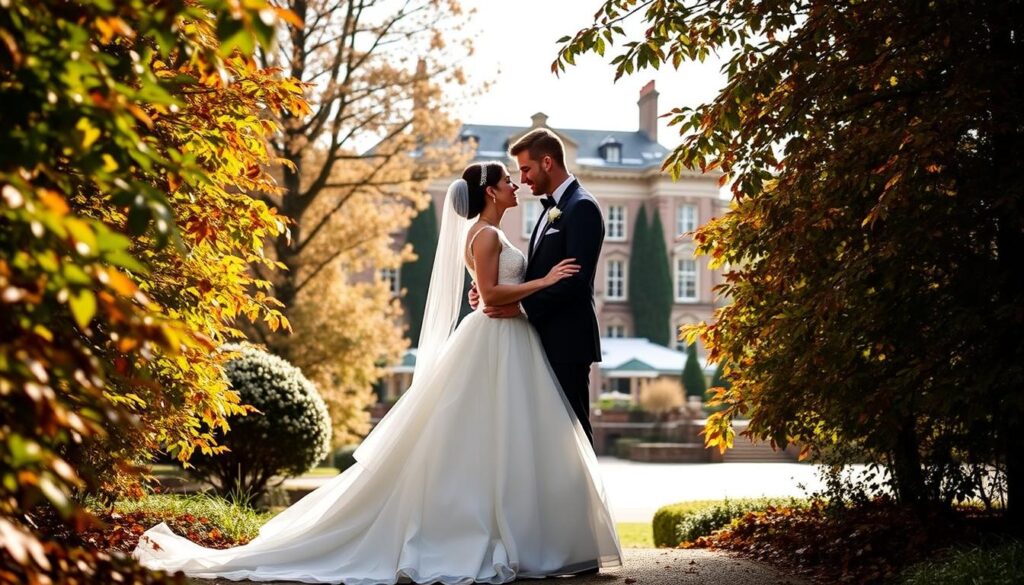 seasonal wedding portraits at The Balmoral