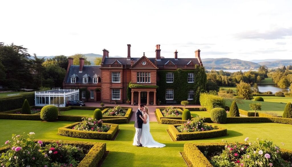 unique wedding photos at Prestonfield House