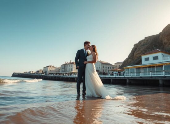 where to take wedding photos at Portobello Beach?