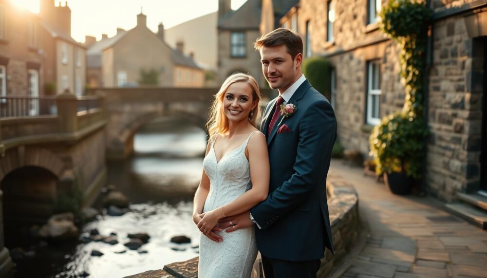 Capturing Wedding Photos at Dean Village, Edinburgh