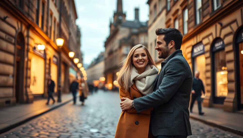 Engagement Photography at Cockburn Street in Edinburgh