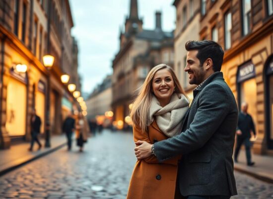 Engagement Photography at Cockburn Street in Edinburgh