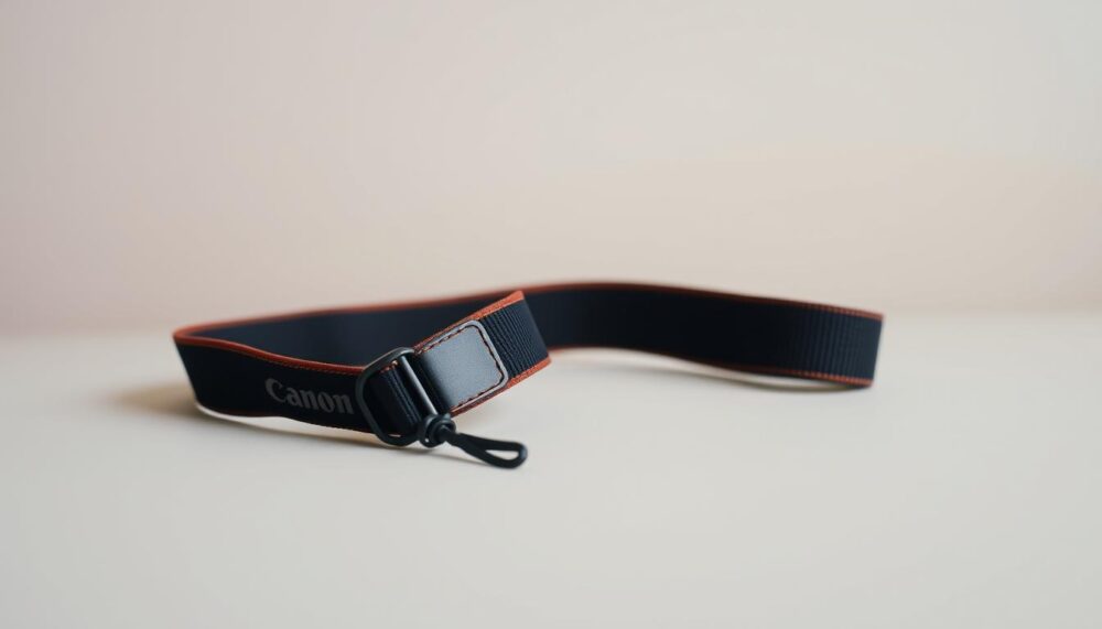 how to put on the canon camera strap