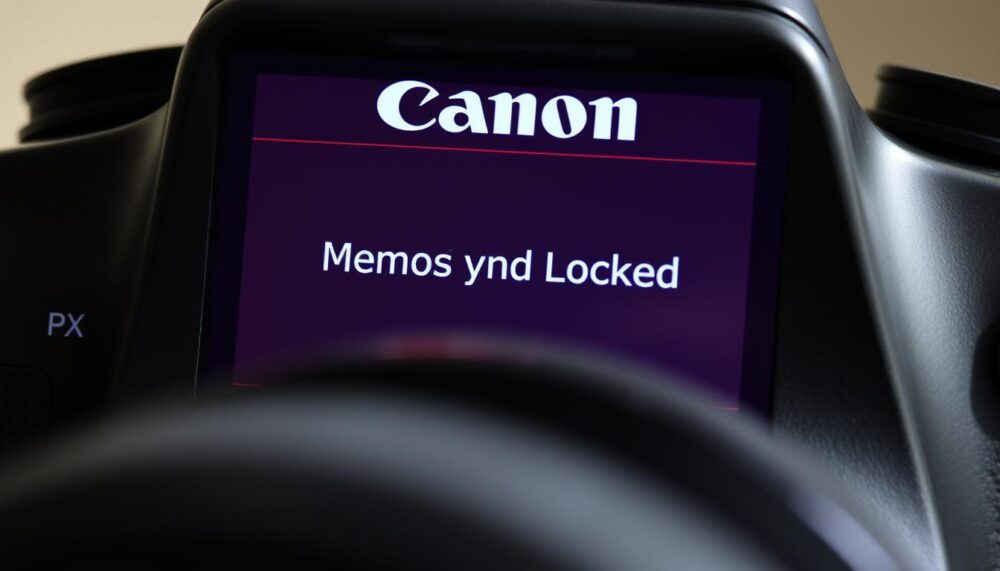 why does my canon camera says memory card locked