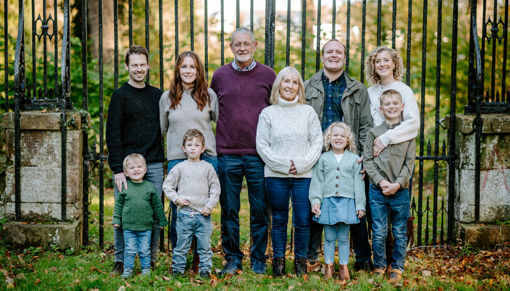 Multi-generation family photoshoot at Dalkeith Country Park