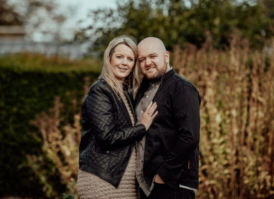Jenna and Mike during their Saughton Park engagement photoshoot in Edinburgh